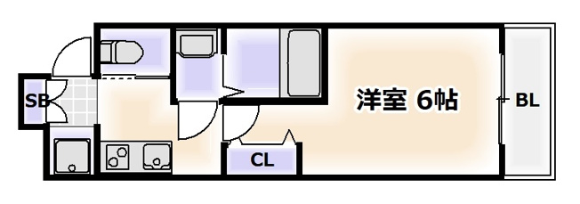 【間取り】 | グランパシフィック難波元町
