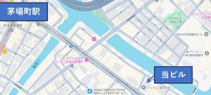 中央区新川１丁目の店舗事務所の地図