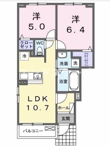 テラスＭ３　Ⅰの間取り|高崎、前橋のお部屋探しはエンドスケープまで！お客様の理想お聞かせ下さい♪
