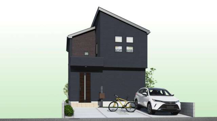 「南側に広がるお庭空間」高知市瀬戸2丁目2期1棟　新築一戸建て