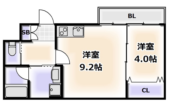 【間取り】 | グランパシフィック長橋スクエアⅡ
