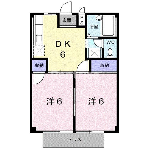 岩倉市八剱町池田のアパートの間取り