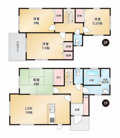 ひたちなか市稲田１丁目　中古戸建の間取り