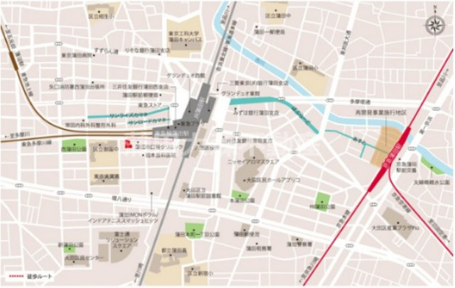 XEBEC蒲田Station-exz.(ジーベックカマタステーションエグゼの地図