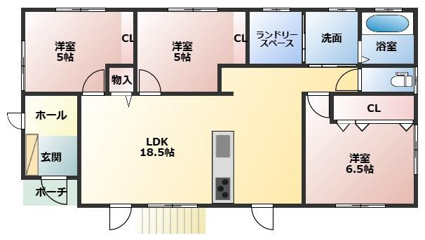 曽於市末吉町諏訪方の中古一戸建の間取り