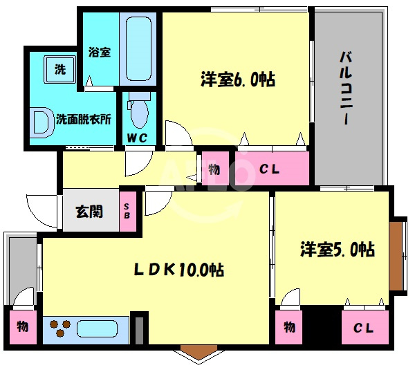 abitare Naniwa Inari　塩草立葉小学校区の間取り|abitare Naniwa Inari　間取り
