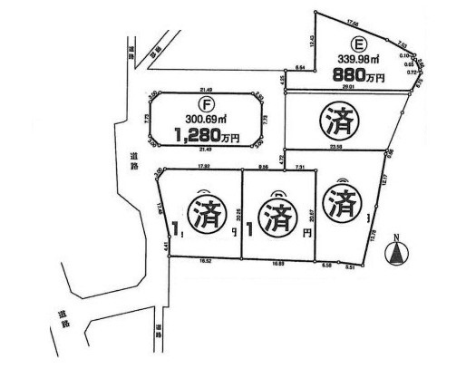 鳩山町熊井売地の土地図