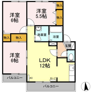 【間取り】 | ハイセレールセレッソB