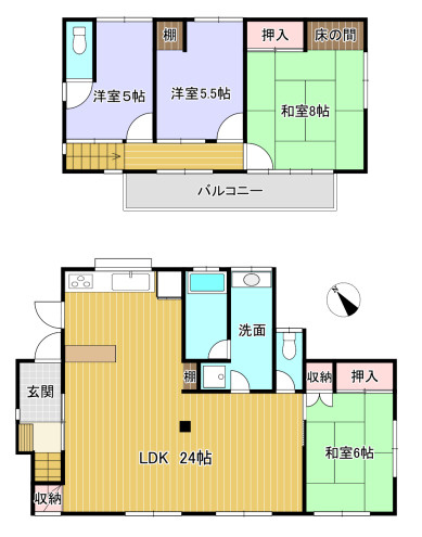 水戸市赤塚１丁目戸建ての間取り