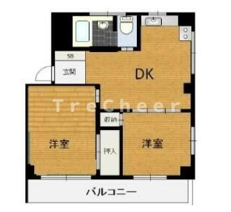 シャトーサンケイの間取り