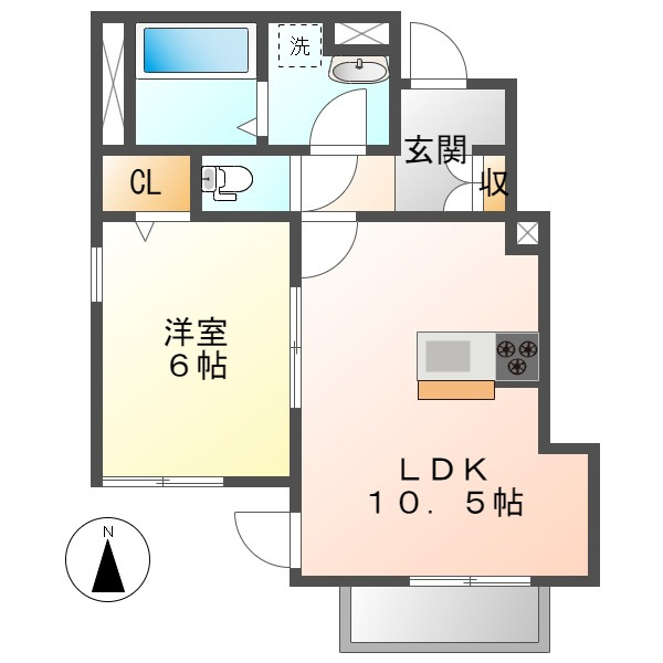 名古屋市瑞穂区市丘町１丁目のアパートの間取り