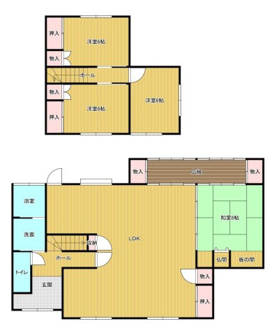 三潴町アサヒ戸建の間取り