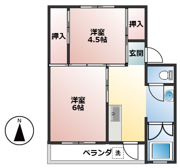 ビレッジハウス瀬古1号棟の間取り