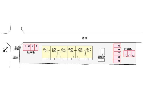 ホープヒルズの駐車場