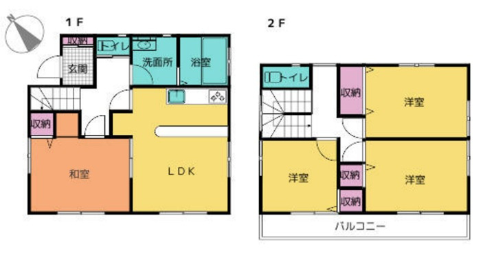 【中古戸建】深谷市上野台の間取り|■間取り図｜敷地面積：201.17㎡（約60.85坪）建物面積：84.45㎡（約25.84坪）