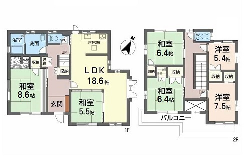 倉掛３丁目戸建の間取り
