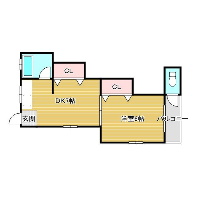 悠ハイツの間取り