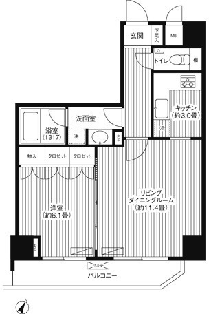 【間取り】 | グランハイツ代々木