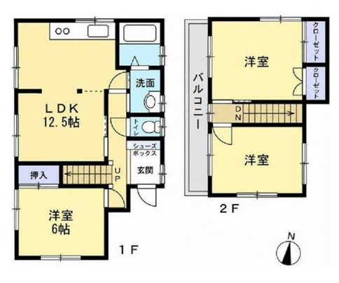 【中古戸建】深谷市萱場の間取り|■間取り図｜敷地面積：133.32㎡（約40.02坪）建物面積：74.11㎡（約22.41坪）