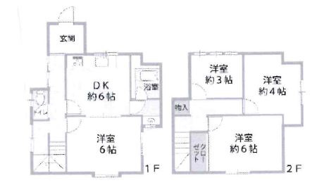西二見貸家の間取り