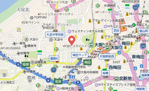 【地図】 | ステラハウスうめきた