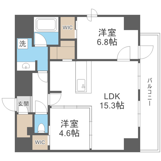【間取り】 | AFFLUENCE難波EAST