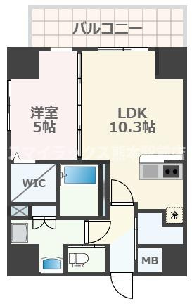 熊本市中央区水前寺１丁目の賃貸マンションの間取り
