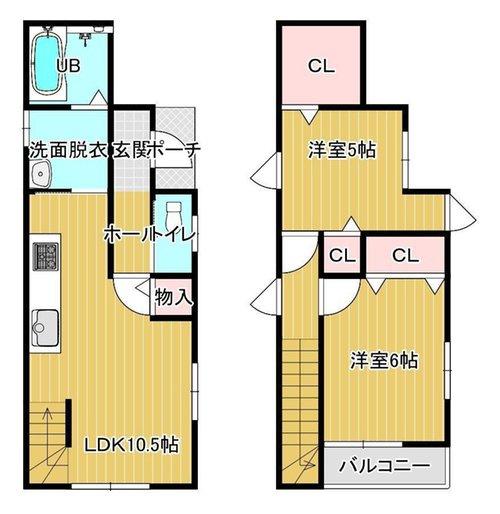 吉村町寺ノ前　中古戸建の間取り