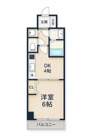 フロンティアコート堺筋本町の間取り