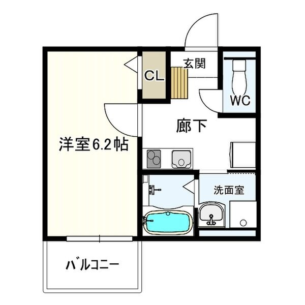 ヴェルメゾン三津屋中の間取り