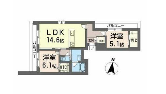 サザンブライト碩田の間取り