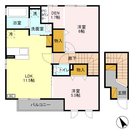 【間取り】 | カーサ フォレスト Ｃ