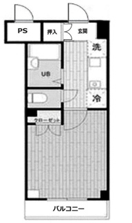 【間取り】 | スカイコート神楽坂第２　 | 間取りです。