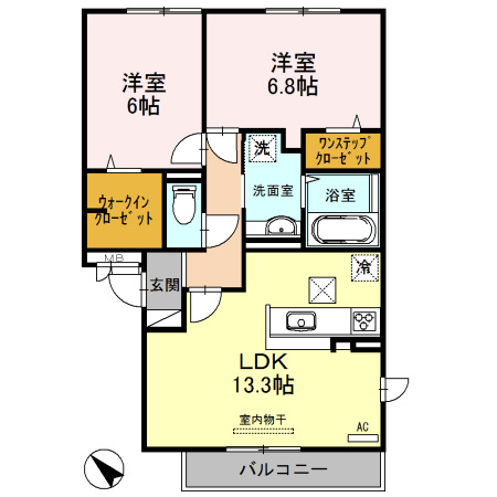 GLANZKISHIBEの間取り