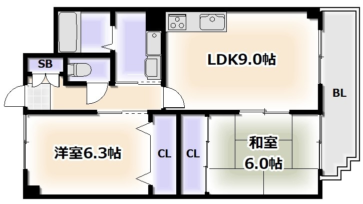 ラフォーレBの間取り