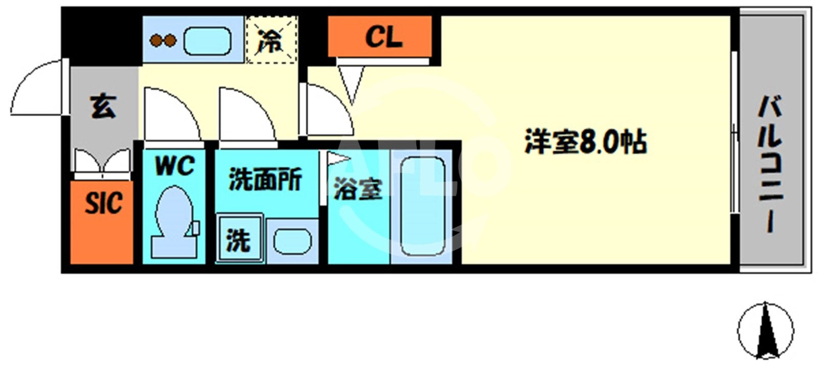 アルグラッド福島SOUTHの間取り|アルグラッド福島SOUTH　間取り