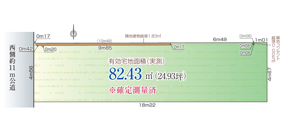 葛飾区亀有２丁目売地の土地図