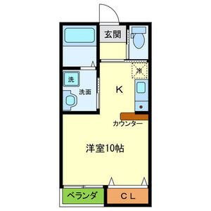 神戸市中央区山本通４丁目のアパートの間取り