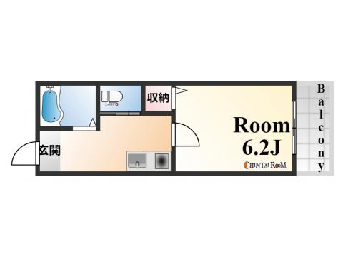 神戸市東灘区田中町１丁目のアパートの間取り