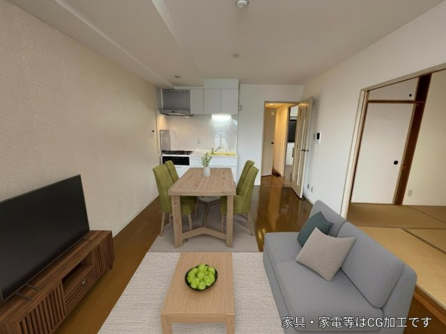 西宮市産所町の賃貸マンションの居間・リビング