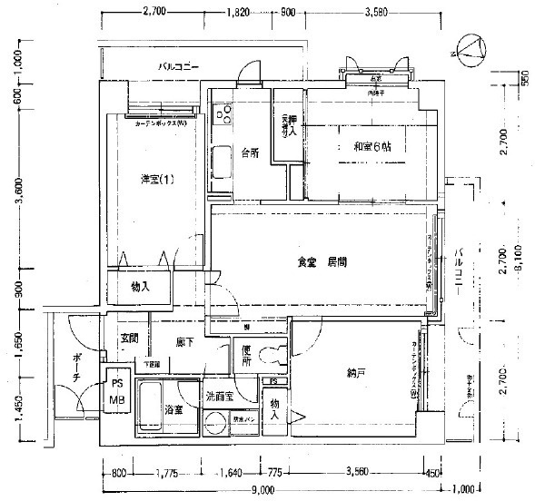 神戸市東灘区魚崎西町１丁目の賃貸マンションの間取り
