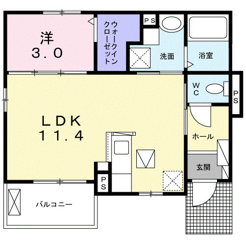 プルミエール・メゾン　Ⅱの間取り
