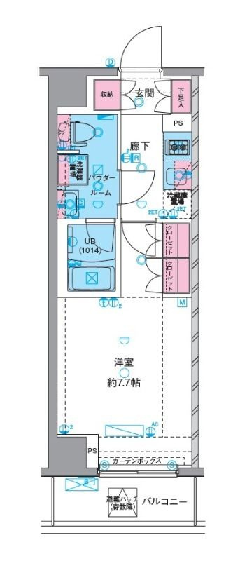 ジェノヴィア南千住Ⅵスカイガーデンの間取り|間取りです。