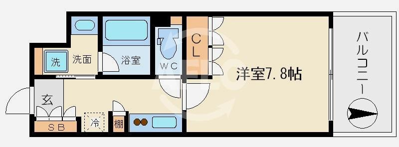 アーバネックス心斎橋の間取り|アーバネックス心斎橋　開放感ある間取り