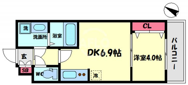スプランディッド中之島WESTの間取り|スプランディッド中之島WEST　間取り