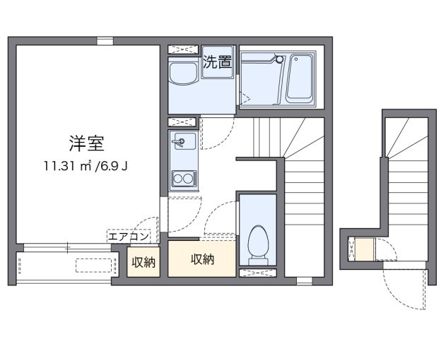 【間取り】 | クレイノエルムポッケ | 代表的な間取のため実際の間取とは異なる場合があります