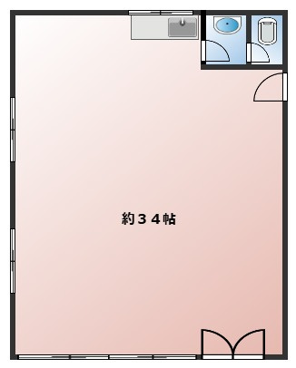 本町シティマンション101の間取り