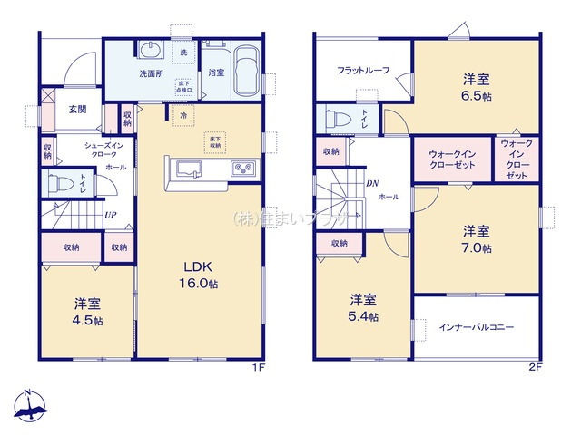 仲介手数料無料）一宮市浅井町尾関第２の間取り
