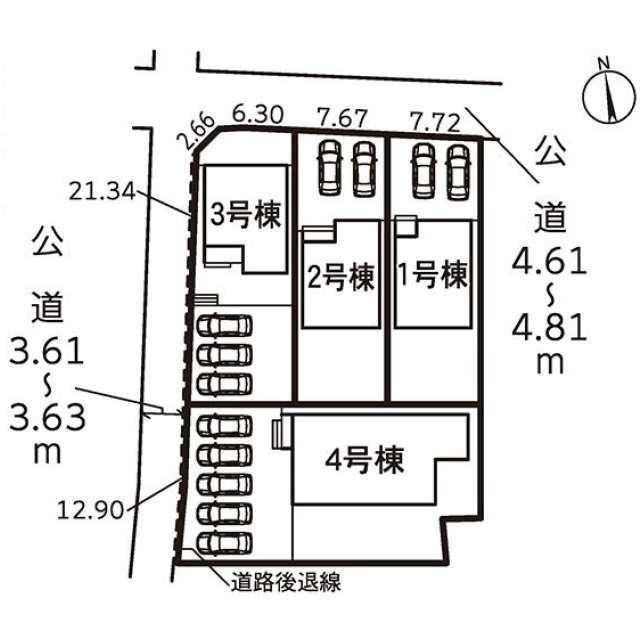 仲介手数料無料）一宮市浅井町尾関第２の区画図