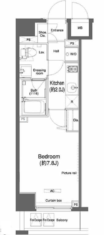 プラウドフラット鶴見Ⅰの間取り|☆間取り図☆反転タイプ